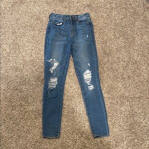 SO Women's Distressed Denim Skinny Jeans